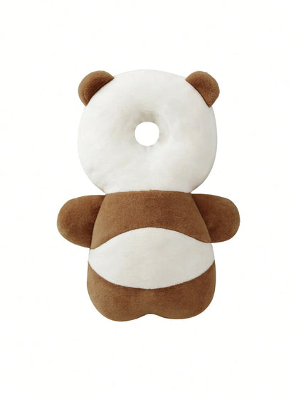 1pc New Brown Bear Head Pillow Anti-Fall Pillow, Upgraded Toddler Anti-Collision Hat, Baby Head Pillow, Baby Walker Anti-Collision Tool, Adjustable Baby Head Protection Pad Backpack- Cartoon Animal D