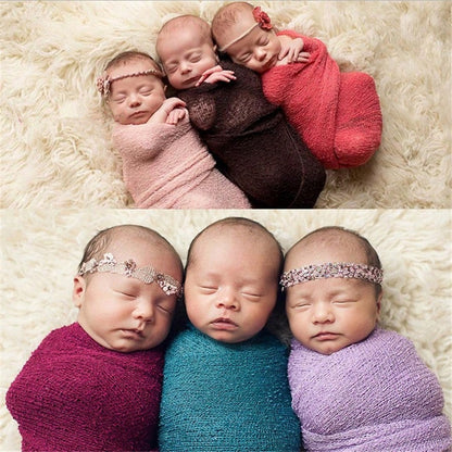 1pc Newborn Baby Photography Props Baby Stretch Wraps Newborn Wrap Long Ripple Wrap For Photography DIY Newborn Photo Blanket Baby Shower Easter Gifts Things For Girls/Boys