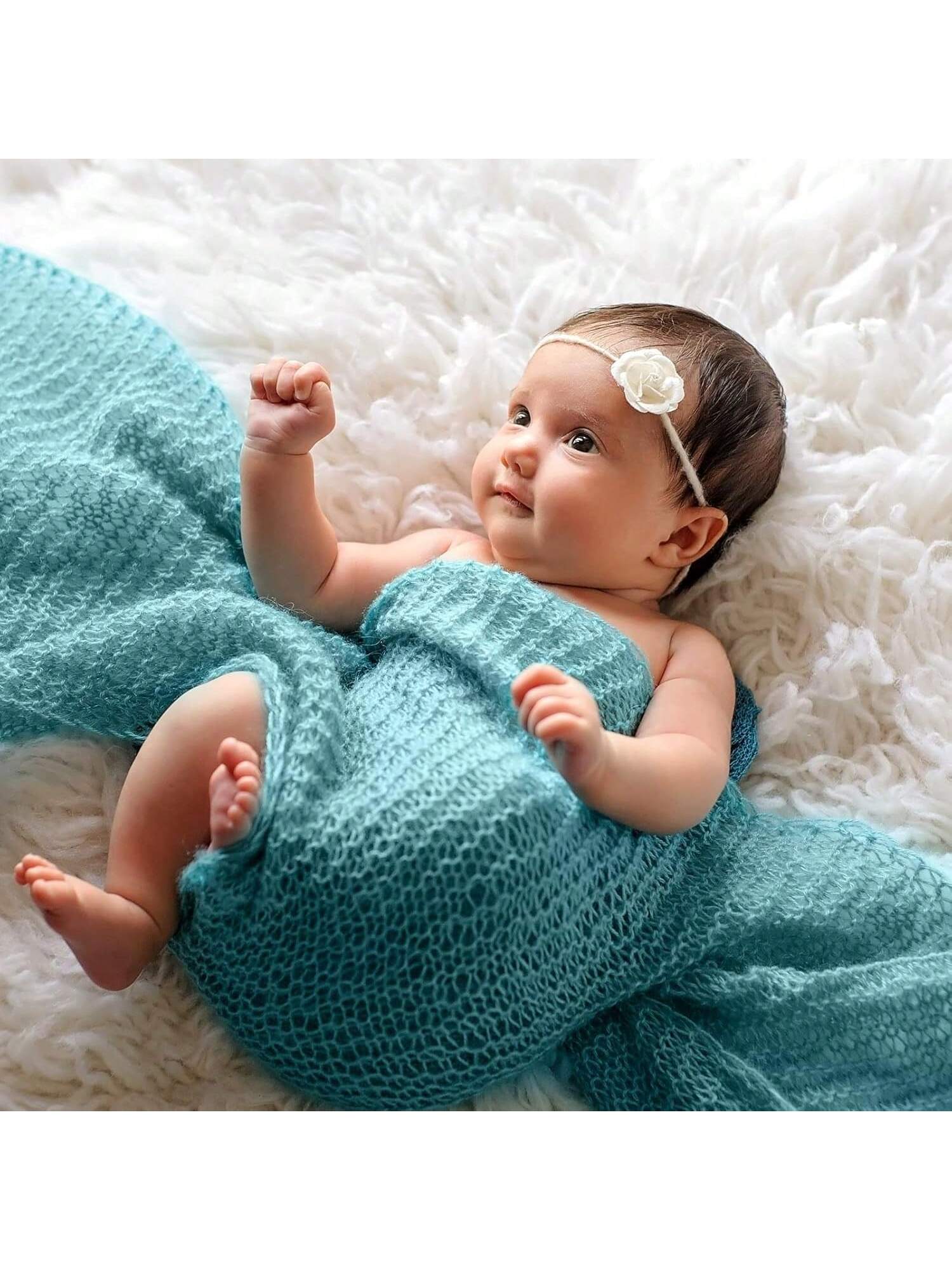 1pc Newborn Baby Photography Props Baby Stretch Wraps Newborn Wrap Long Ripple Wrap For Photography DIY Newborn Photo Blanket Baby Shower Easter Gifts Things For Girls/Boys