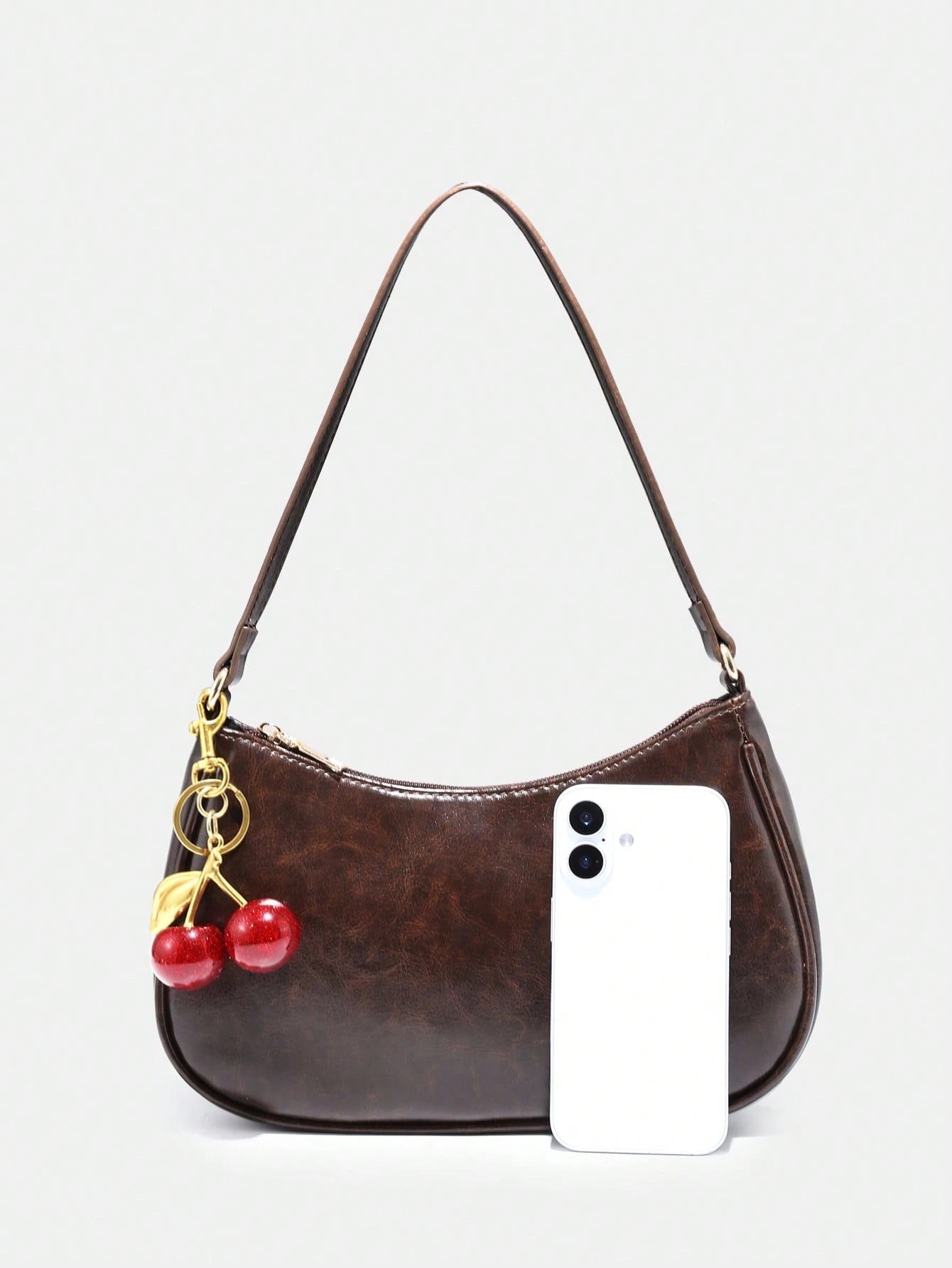 1pc Novachic Women Floral Fabric Casual Shoulder Bag, Zipper Closure, Vintage Style, Underarm Bag, Suitable For Multiple Occasions, Vintage Bag