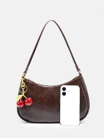 1pc Novachic Women Floral Fabric Casual Shoulder Bag, Zipper Closure, Vintage Style, Underarm Bag, Suitable For Multiple Occasions, Vintage Bag