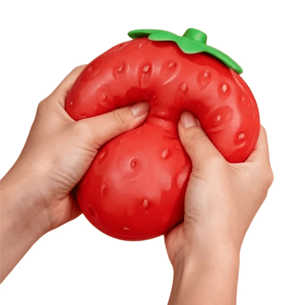 1PC Oversized Strawberry Elastic TPR Squishy Toy, Reusable Washable Stress Relief Gadget, Fan Travel Portable Relax Accessory, Fanmeet Festival Gift, Scene Shooting Decor Prop