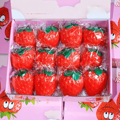 1PC Oversized Strawberry Elastic TPR Squishy Toy, Reusable Washable Stress Relief Gadget, Fan Travel Portable Relax Accessory, Fanmeet Festival Gift, Scene Shooting Decor Prop