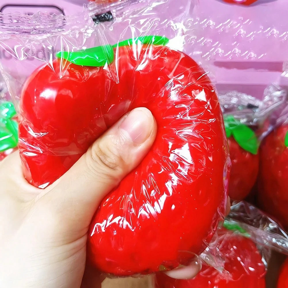 1PC Oversized Strawberry Elastic TPR Squishy Toy, Reusable Washable Stress Relief Gadget, Fan Travel Portable Relax Accessory, Fanmeet Festival Gift, Scene Shooting Decor Prop