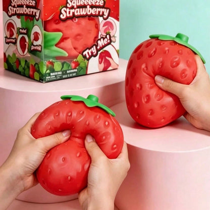 1PC Oversized Strawberry Elastic TPR Squishy Toy, Reusable Washable Stress Relief Gadget, Fan Travel Portable Relax Accessory, Fanmeet Festival Gift, Scene Shooting Decor Prop