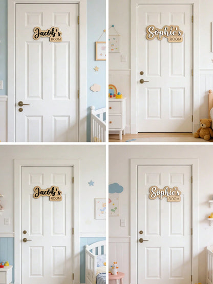 1pc Personalized Kids Room Door Sign- Custom Name Wall Decor With Rainbow, Moon And Stars, Suitable For Nursery Or Toddler Bedroom. It Can Add A Charming And Personalized Atmosphere To Your Child's S