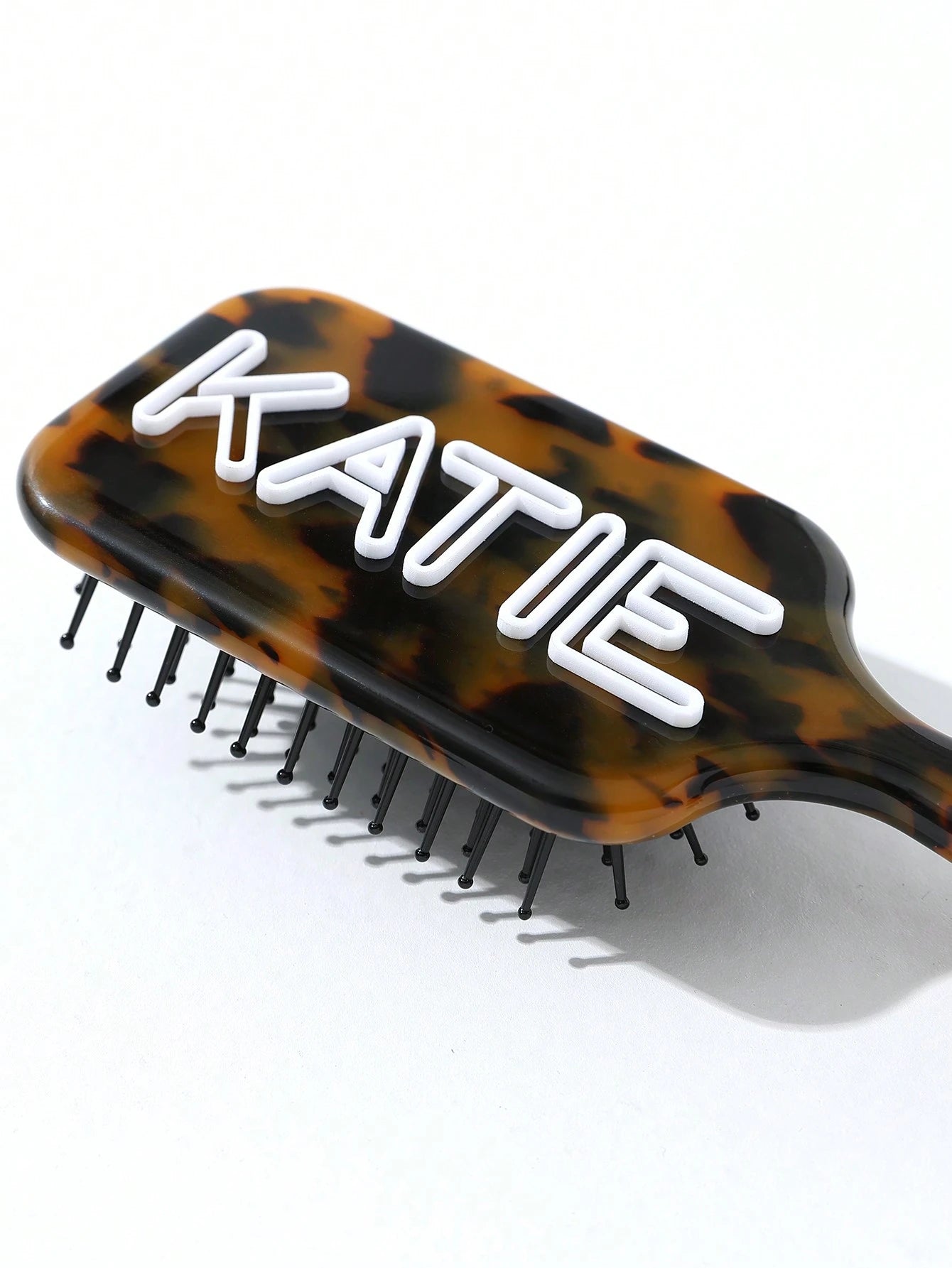 1pc Personalized Name Printed Anti-Static Comb, Leopard & Cow Print, Valentine's Day Gift, Bridesmaid Gift, Name Comb, Personalized Gift, Birthday Gift, Party Favor, Anniversary Gift, Perfect Gift For