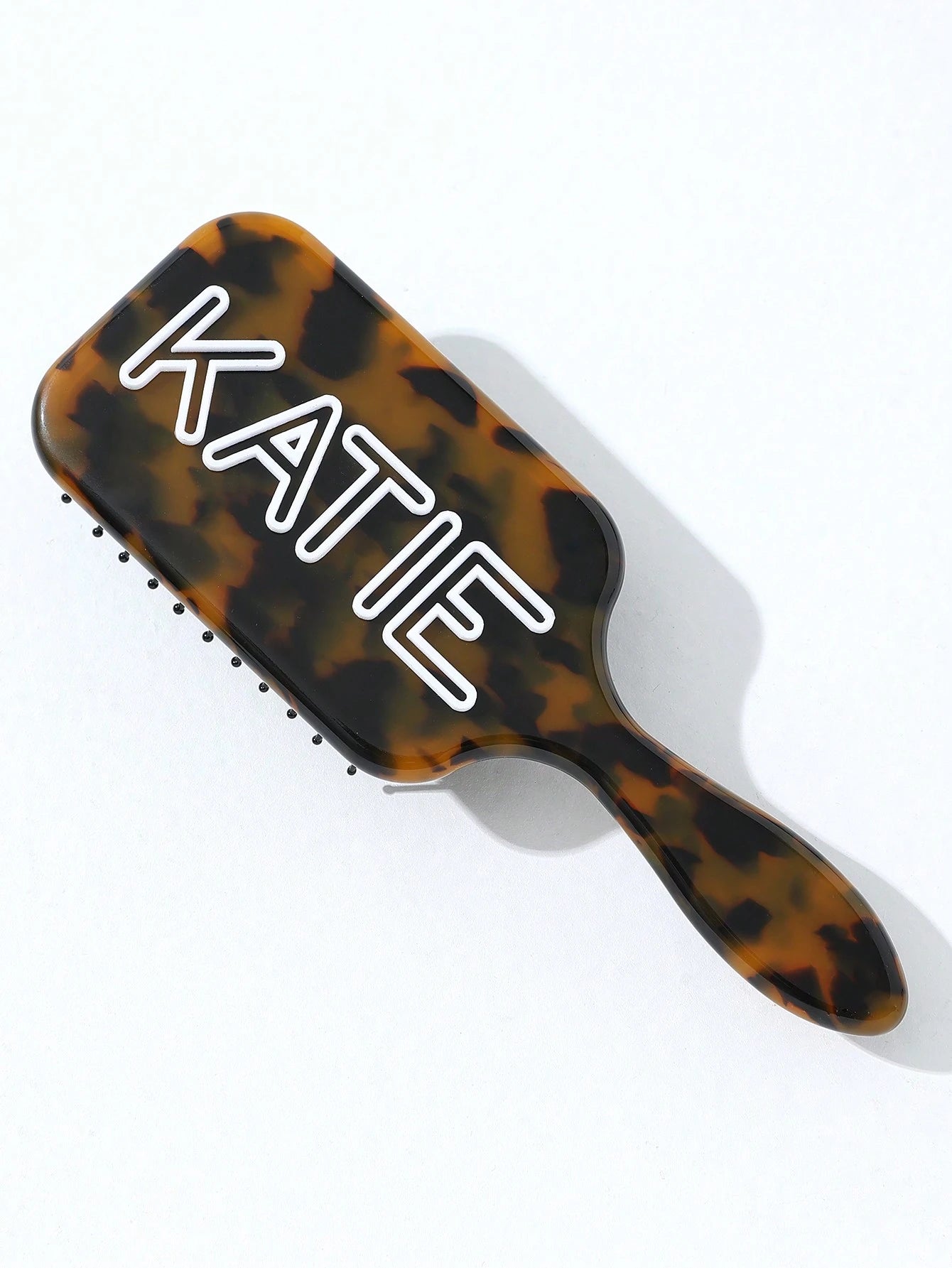 1pc Personalized Name Printed Anti-Static Comb, Leopard & Cow Print, Valentine's Day Gift, Bridesmaid Gift, Name Comb, Personalized Gift, Birthday Gift, Party Favor, Anniversary Gift, Perfect Gift For