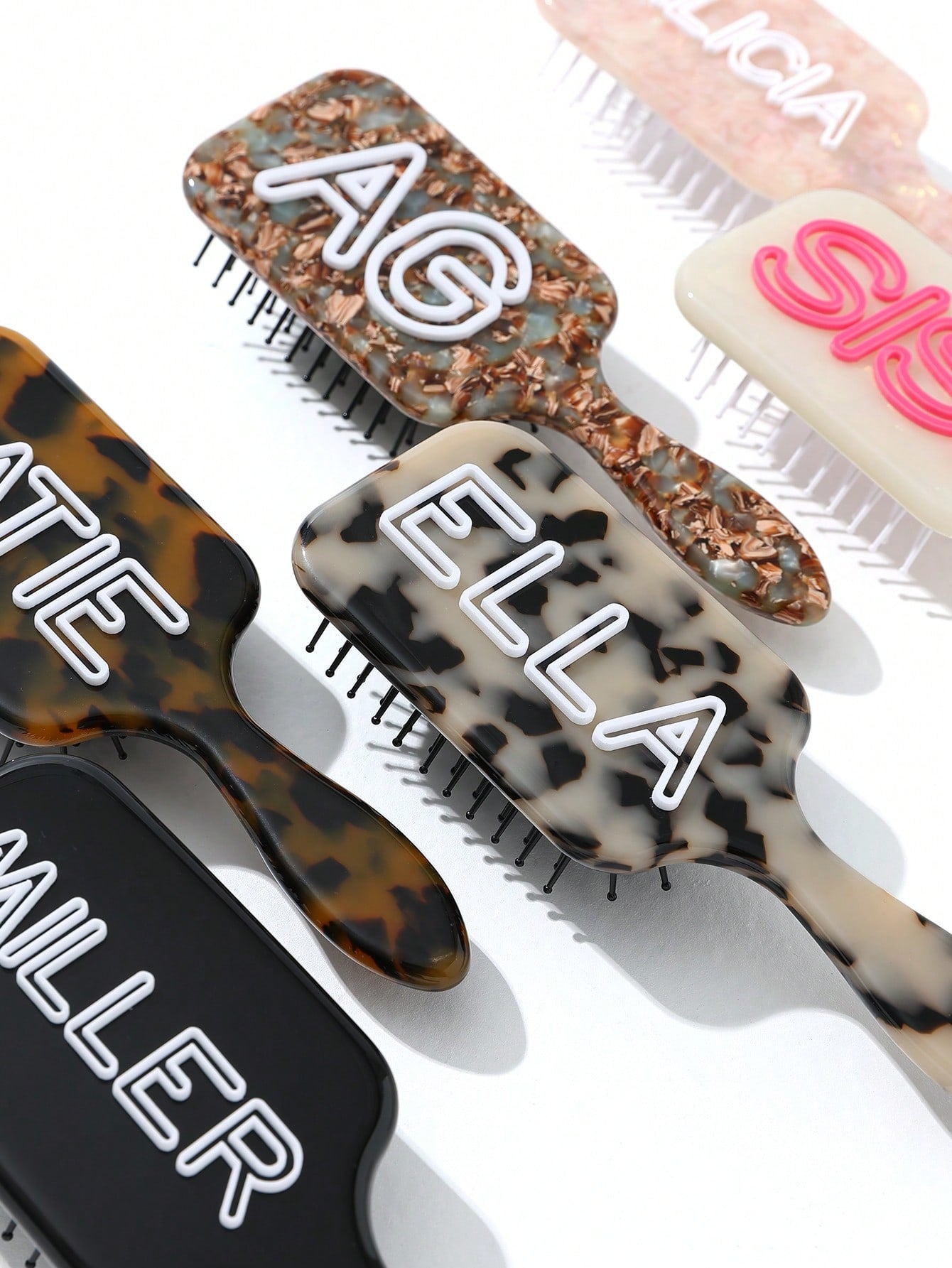 1pc Personalized Name Printed Anti-Static Comb, Leopard & Cow Print, Valentine's Day Gift, Bridesmaid Gift, Name Comb, Personalized Gift, Birthday Gift, Party Favor, Anniversary Gift, Perfect Gift For