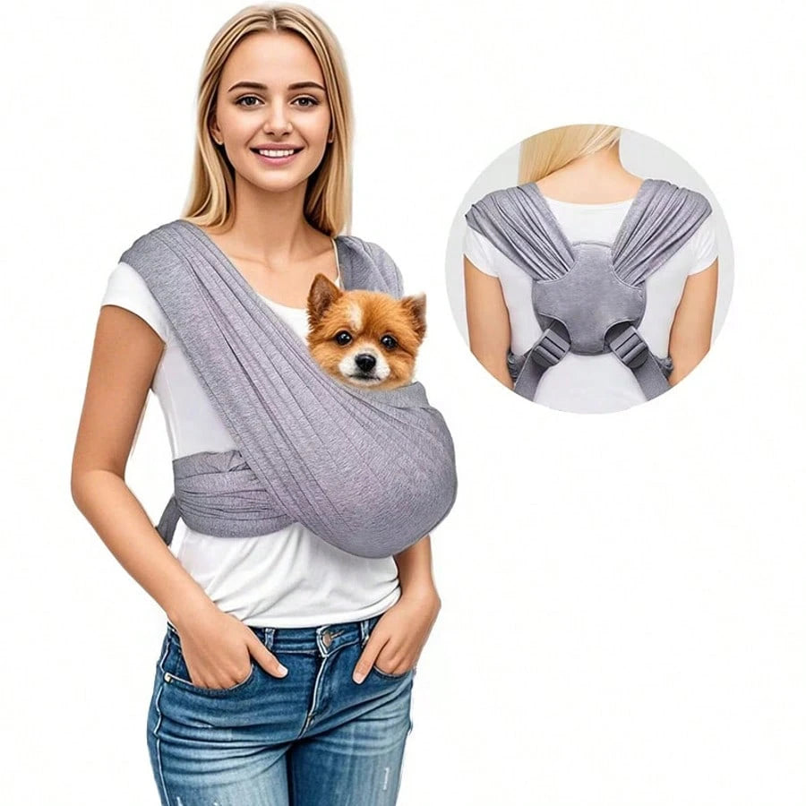 1pc Pet Carrier Backpack, Front Chest Carry Design, Portable Pet Sling Bag, Adjustable Size, Convenient For Outdoor Travel With Cats/Dogs