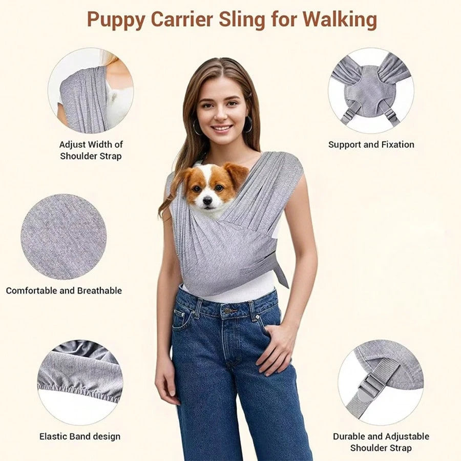 1pc Pet Carrier Backpack, Front Chest Carry Design, Portable Pet Sling Bag, Adjustable Size, Convenient For Outdoor Travel With Cats/Dogs