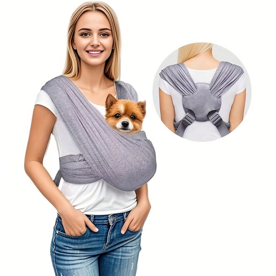 1pc Pet Carrier Backpack, Front Chest Carry Design, Portable Pet Sling Bag, Adjustable Size, Convenient For Outdoor Travel With Cats/Dogs