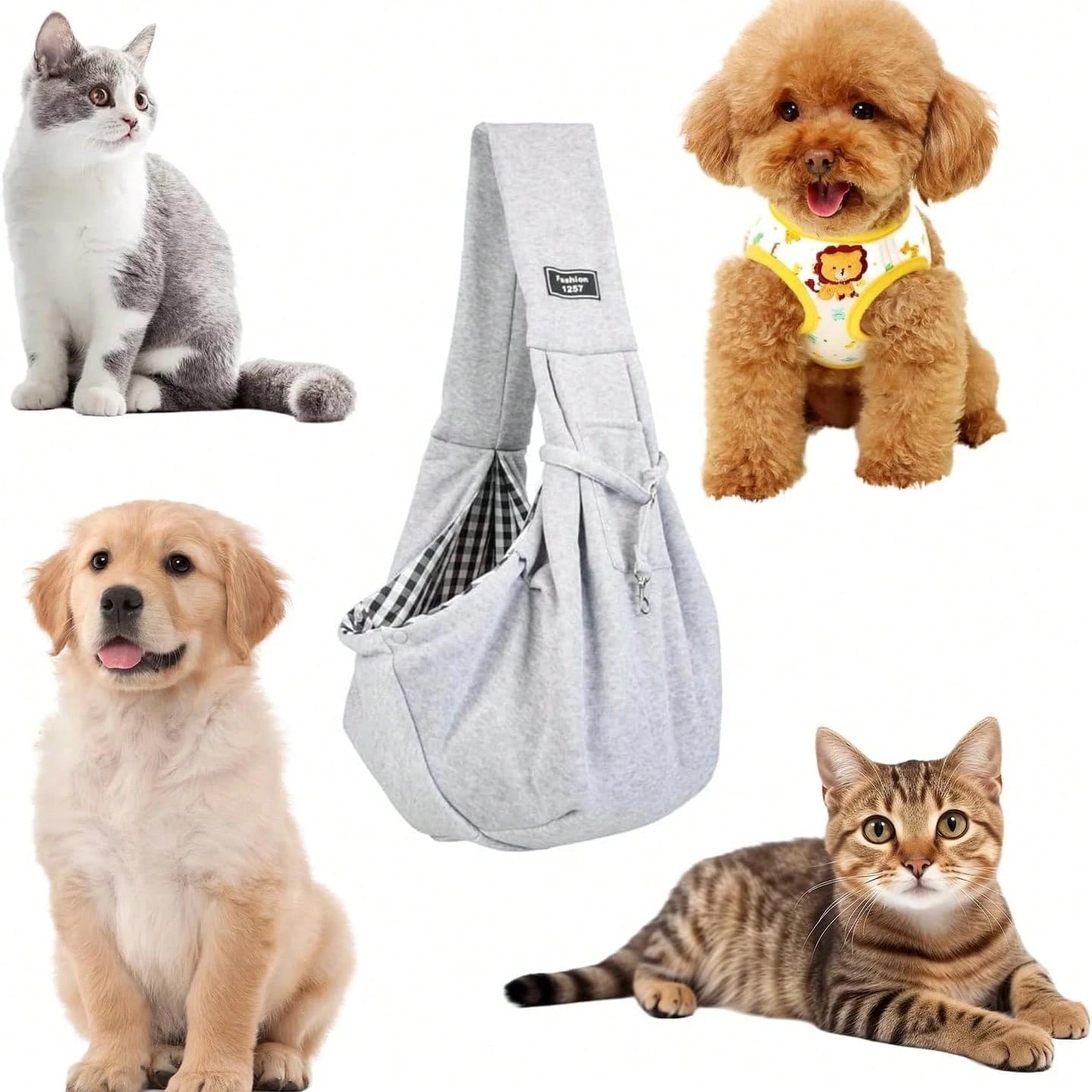 1pc Pet Carrier Backpack, Suitable For Cats, Dogs And Puppies- Outdoor Travel Dog Shoulder Bag, Single Person Comfortable Messenger/Tote Bag