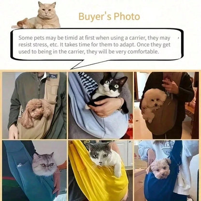 1pc Pet Carrier Backpack, Suitable For Cats, Dogs And Puppies- Outdoor Travel Dog Shoulder Bag, Single Person Comfortable Messenger/Tote Bag
