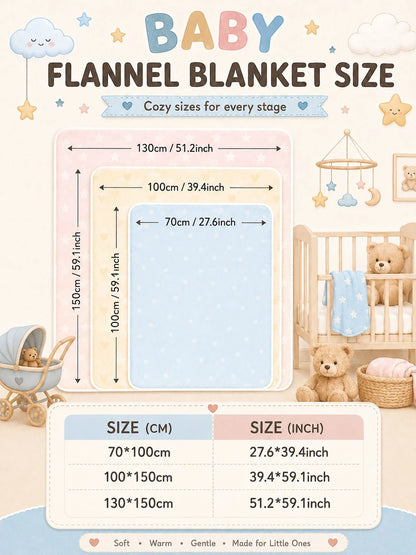 1pc Pink Bow & Floral Pattern Baby Flannel Blanket, Soft & Warm Nap Blanket, Suitable For Sofa, Office, Bed, Camping, Travel, Multi-Purpose Holiday, Birthday, Daily Gift Blanket