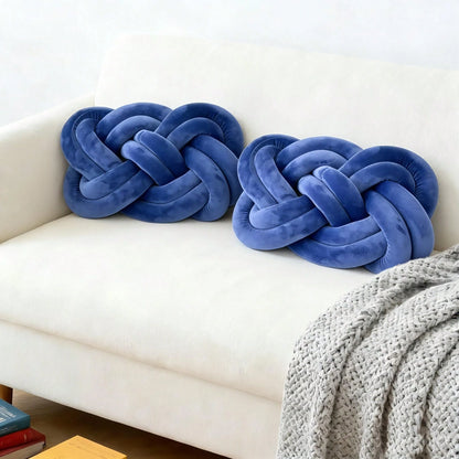 1Pc Plush Knotted Accent Pillows For Couch And Sofa,Soft Throw Pillows For Bed And Chair,Modern Decorative Room Decor For Living Room,Bedroom,Dorm And Nursery 15.7inches * 11.8inches