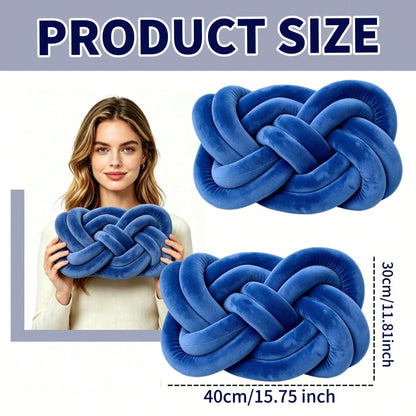 1Pc Plush Knotted Accent Pillows For Couch And Sofa,Soft Throw Pillows For Bed And Chair,Modern Decorative Room Decor For Living Room,Bedroom,Dorm And Nursery 15.7inches * 11.8inches
