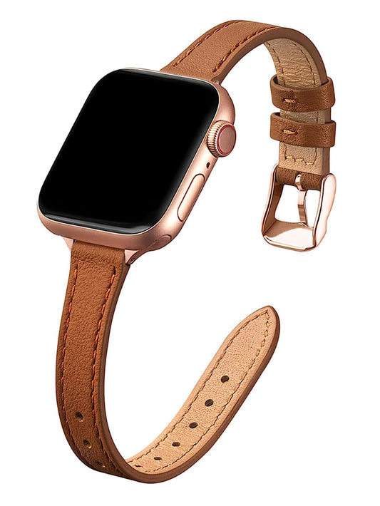 1pc PU Leather Watch Band For Women, Compatible With Apple Watch Bands Ultra/Se/8/7/6/5/4/3/2/1, Lim Waist Design, Sizes 38/40/41/42/44/45/49mm