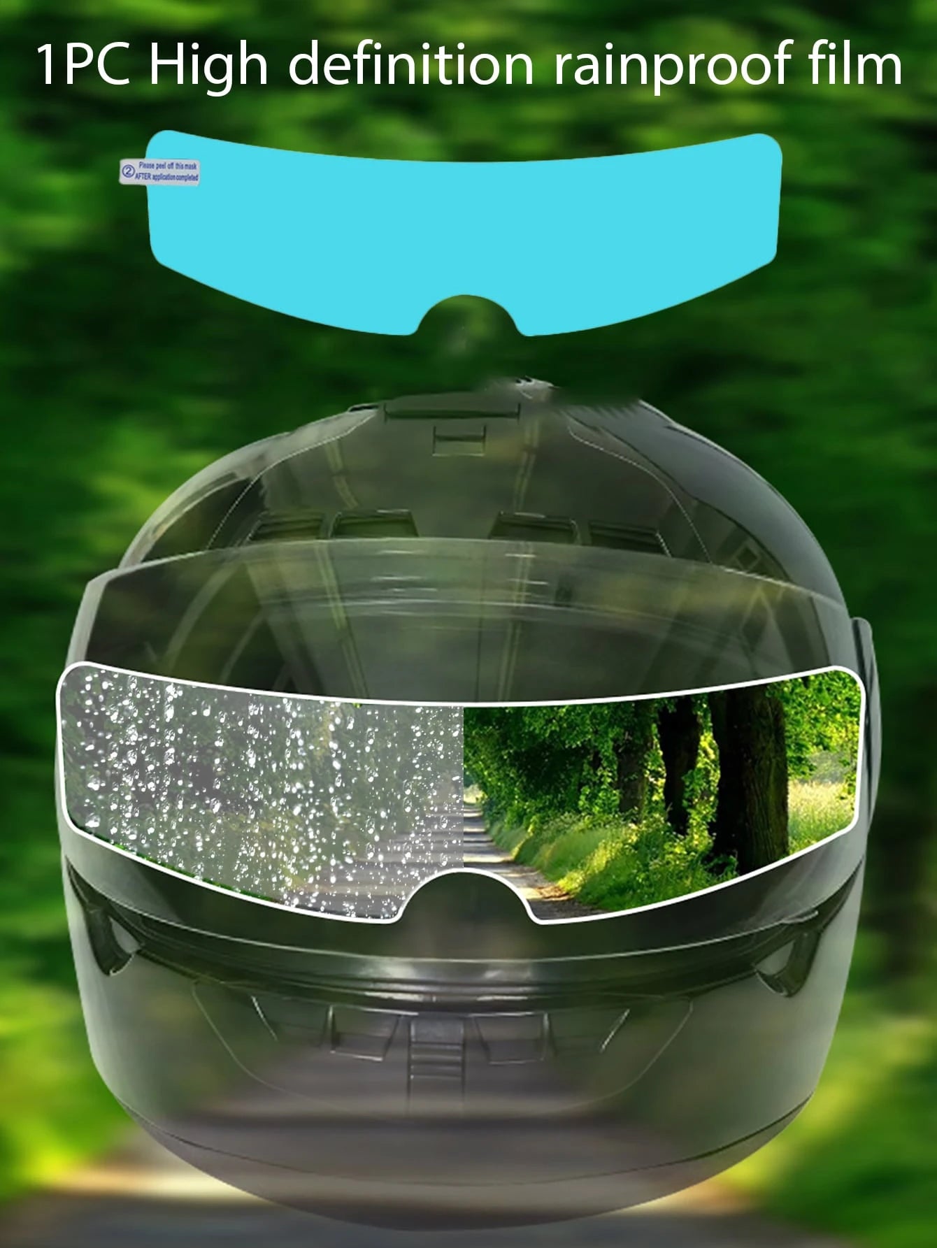 1pc Quick-Install Rain Cover For Motorcycle Helmets- Universal| Moto Essentials, Bike Accessories, Riding Must Haves, Rainy Day Gear, Helmet Accessories, Easy Install Bike Gadgets