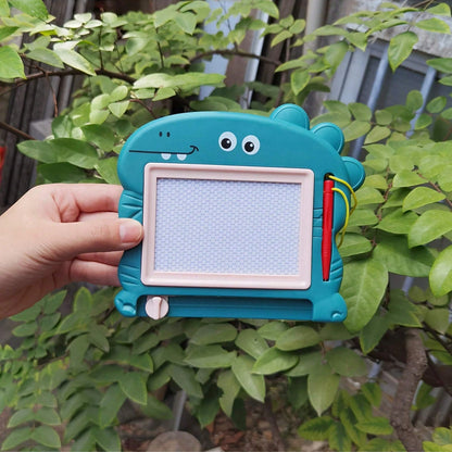 1pc Random Color Mini Dinosaur Magnetic Drawing Board, Suitable For- Erasable Painting Board, Erasable Small Graffiti Board, Perfect For Birthday Party Gifts And Gift Bags