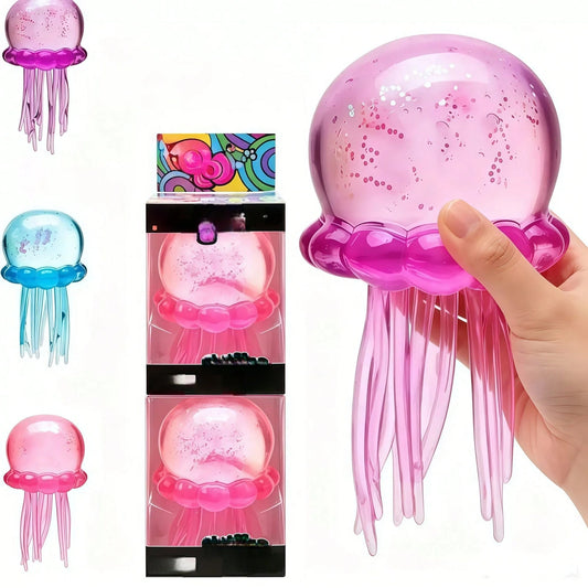 1pc Realistic Pressure Relief Jellyfish Shaped Soft Squishy Toys, Cute Soft Stress Relief, Slow Rebound TPR Material Realistic Jellyfish Shaped Stress Ball, Adult Pressure Relief Toys--Squishy-Squishy