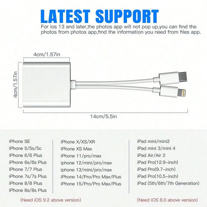 1pc SD Card Reader With Dual Slots, Compatible With IPhone, Camera, Supports SD And TF Cards, Can Be Used As Outdoor Camera Viewer, SD Card Adapter And Portable Micro SD Card Reader