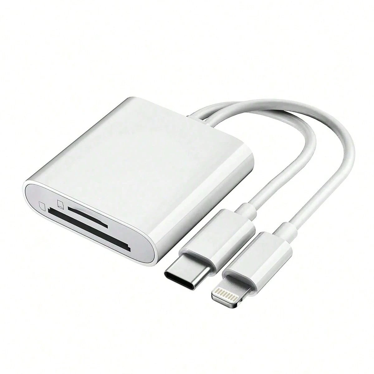1pc SD Card Reader With Dual Slots, Compatible With IPhone, Camera, Supports SD And TF Cards, Can Be Used As Outdoor Camera Viewer, SD Card Adapter And Portable Micro SD Card Reader