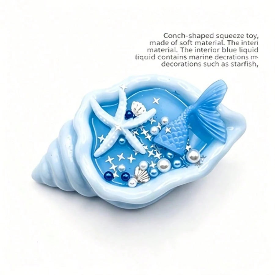 1pc Seashell Shaped Squeeze Toy- Multi-Functional- Soft Slow Rebound, Contains Multiple Small Parts- Squeezing And Kneading Both Possible, Niche Creative Squeeze Toy, Party And Holiday Gift, Can Be