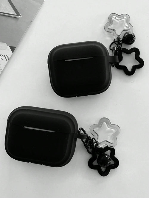 1pc Silicone One-Piece Star Earphone Case Compatible With AirPodPro 3 Pro2 Airpod3 Airpods2 1 Airpod4