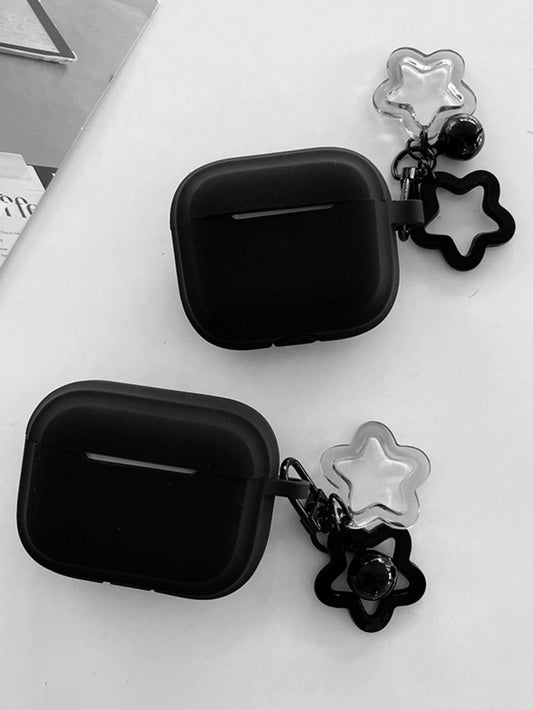 1pc Silicone One-Piece Star Earphone Case Compatible With AirPodPro 3 Pro2 Airpod3 Airpods2 1 Airpod4
