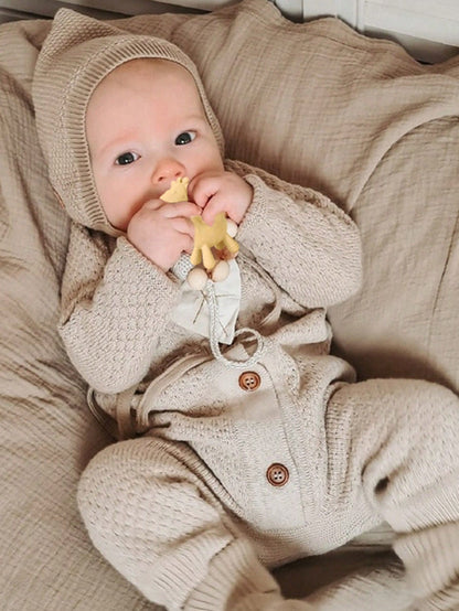 1pc Silicone Teether Toy, Cartoon Giraffe Design, Easy Grip For Newborns, Infant Dental Care, Silicone Chewing Accessory, Baby Touch Toy, Teething Gift