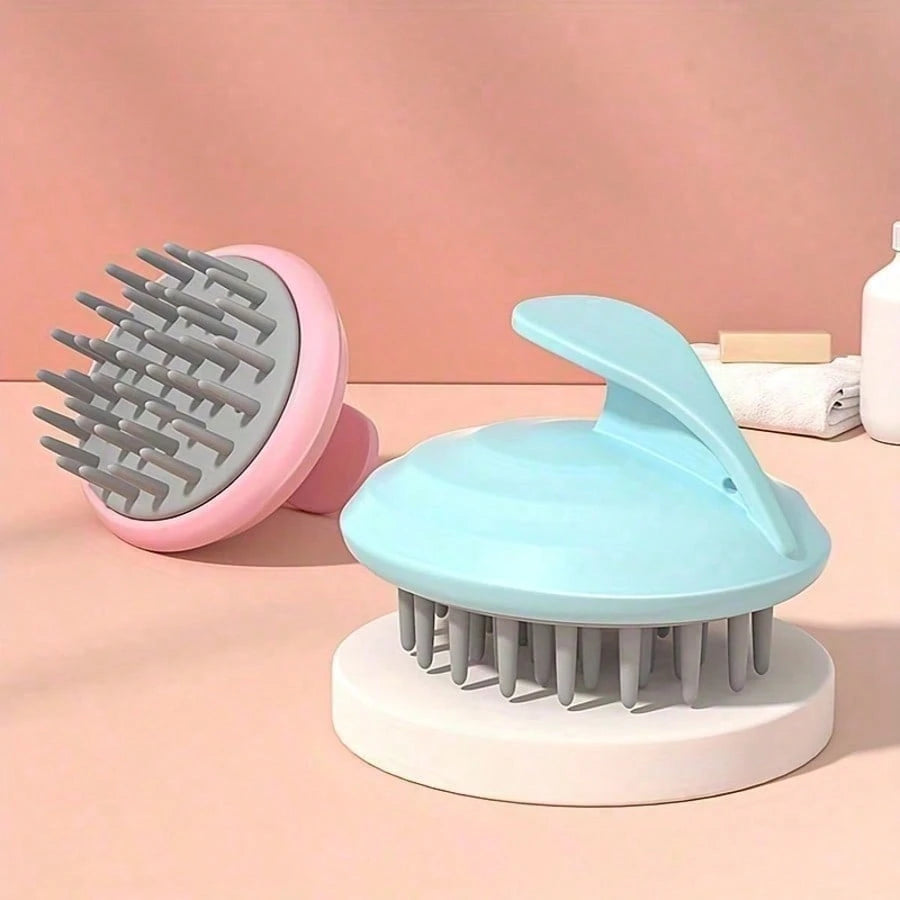 1pc Soft Silicone Hair Scalp Massager, Wet & Dry Shampoo Brush For Deep Cleaning & Exfoliating, Handheld Head Scrubber Shower Essential For Men & Women