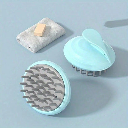 1pc Soft Silicone Hair Scalp Massager, Wet & Dry Shampoo Brush For Deep Cleaning & Exfoliating, Handheld Head Scrubber Shower Essential For Men & Women