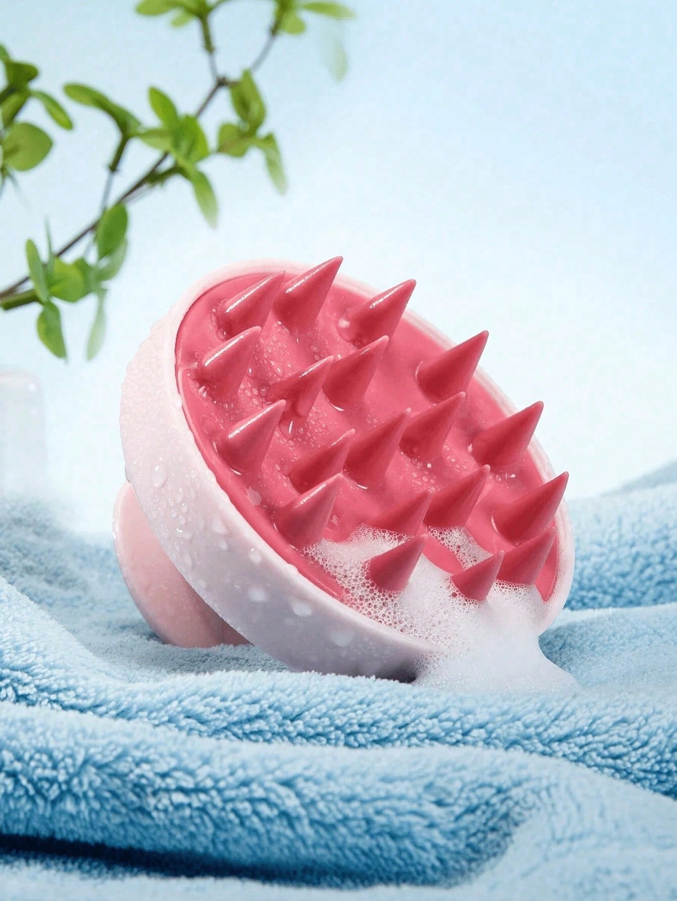 1pc Soft Silicone Scalp Massage Shampoo Brush, For Dry/Wet Hair (Curly/Straight) And All Hair Types Bath Head Massage Comb. Can Be Used For Blow Drying, Styling, Shampooing, Hair Care Massage. Portabl