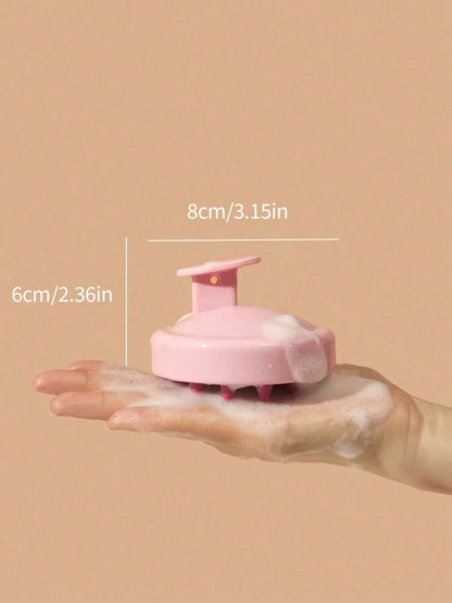 1pc Soft Silicone Scalp Massage Shampoo Brush, For Dry/Wet Hair (Curly/Straight) And All Hair Types Bath Head Massage Comb. Can Be Used For Blow Drying, Styling, Shampooing, Hair Care Massage. Portabl