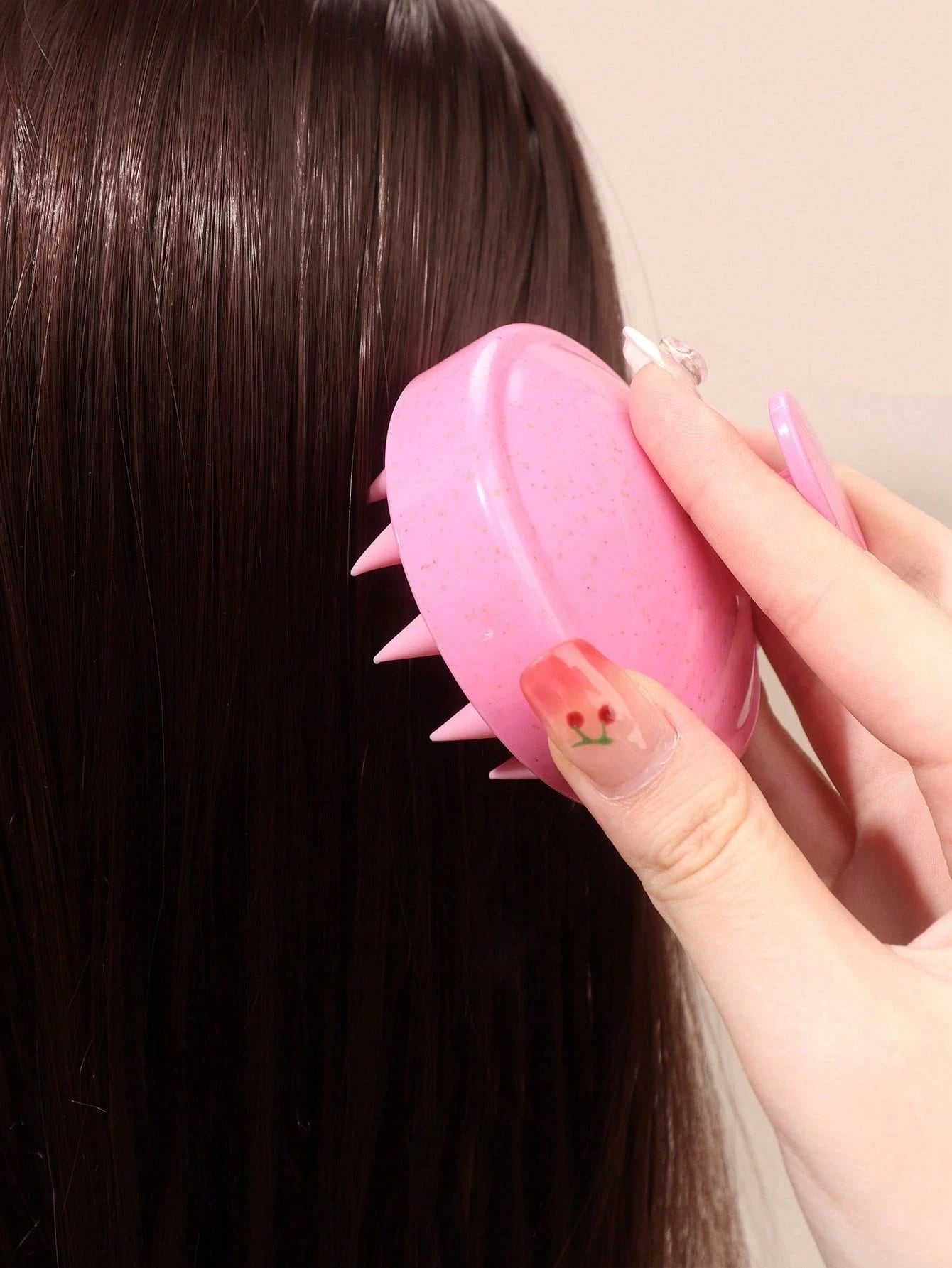 1pc Soft Silicone Scalp Massage Shampoo Brush, For Dry/Wet Hair (Curly/Straight) And All Hair Types Bath Head Massage Comb. Can Be Used For Blow Drying, Styling, Shampooing, Hair Care Massage. Portabl