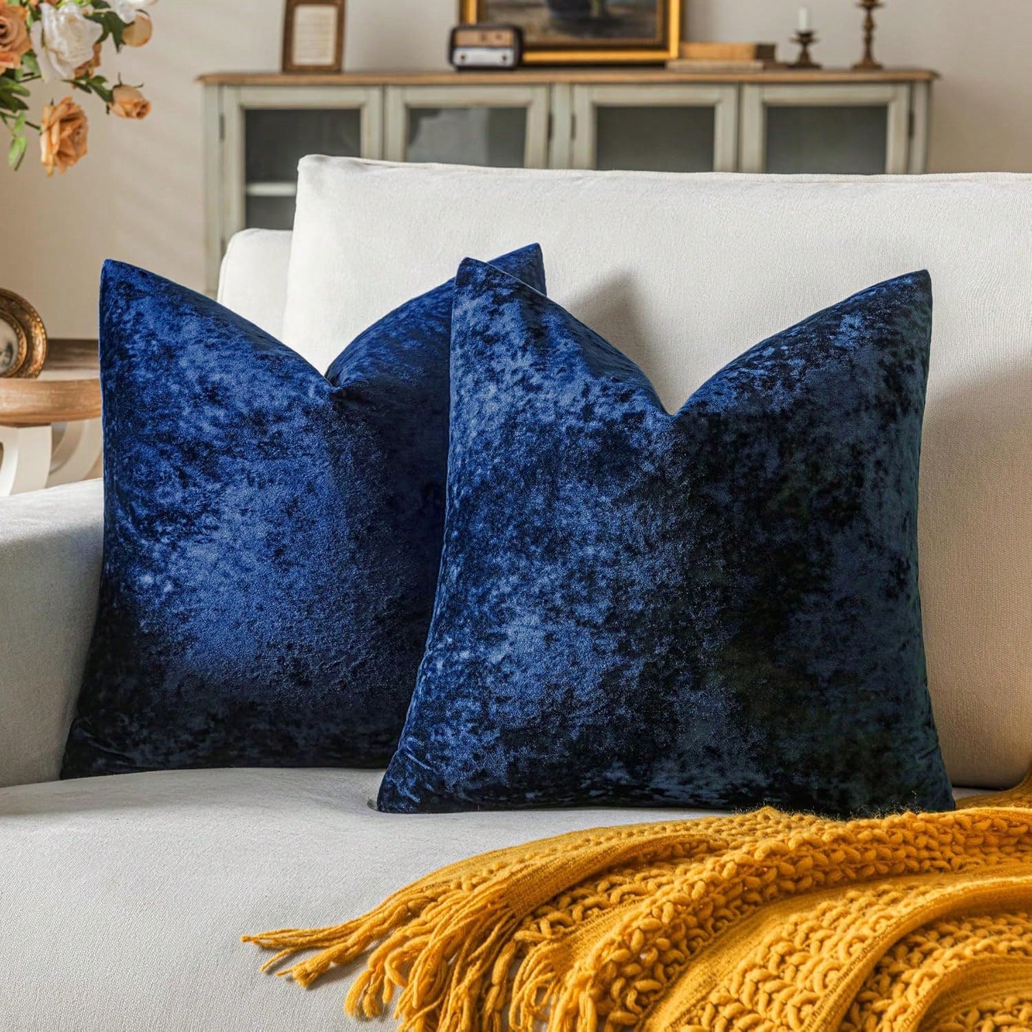 1pc Soft Velvet Dotted Textured Frosty Floral Solid Color Throw Pillow Cover, Suitable For Sofa, 18x18 Inches