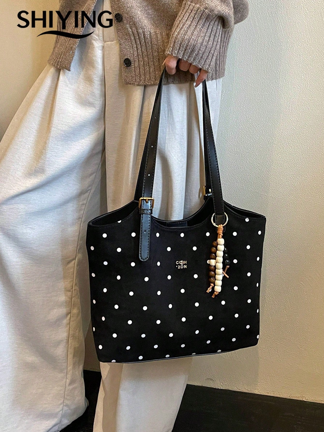1pc Solid Color PU Leather New Women's Backpack, Suede Material, Shoulder Bag, Fashionable Large Capacity Tote Bag, Suitable For Commuting, Shopping, Dating
