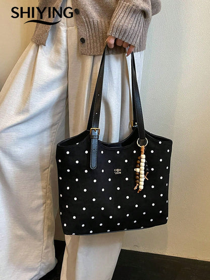 1pc Solid Color PU Leather New Women's Backpack, Suede Material, Shoulder Bag, Fashionable Large Capacity Tote Bag, Suitable For Commuting, Shopping, Dating