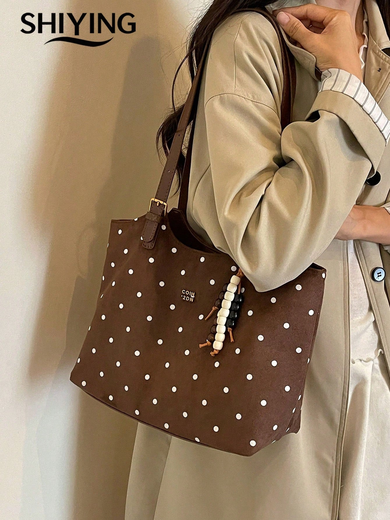 1pc Solid Color PU Leather New Women's Backpack, Suede Material, Shoulder Bag, Fashionable Large Capacity Tote Bag, Suitable For Commuting, Shopping, Dating