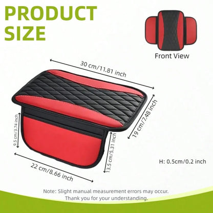 1pc Spliced PU Leather Center Console Cover, Upgraded Armrest Cover, With/Without Side Storage Bag, Can Be Used As Car Seat Storage Bag, Fashionable Car Decoration, Suitable For Most Sedans, Vehicles