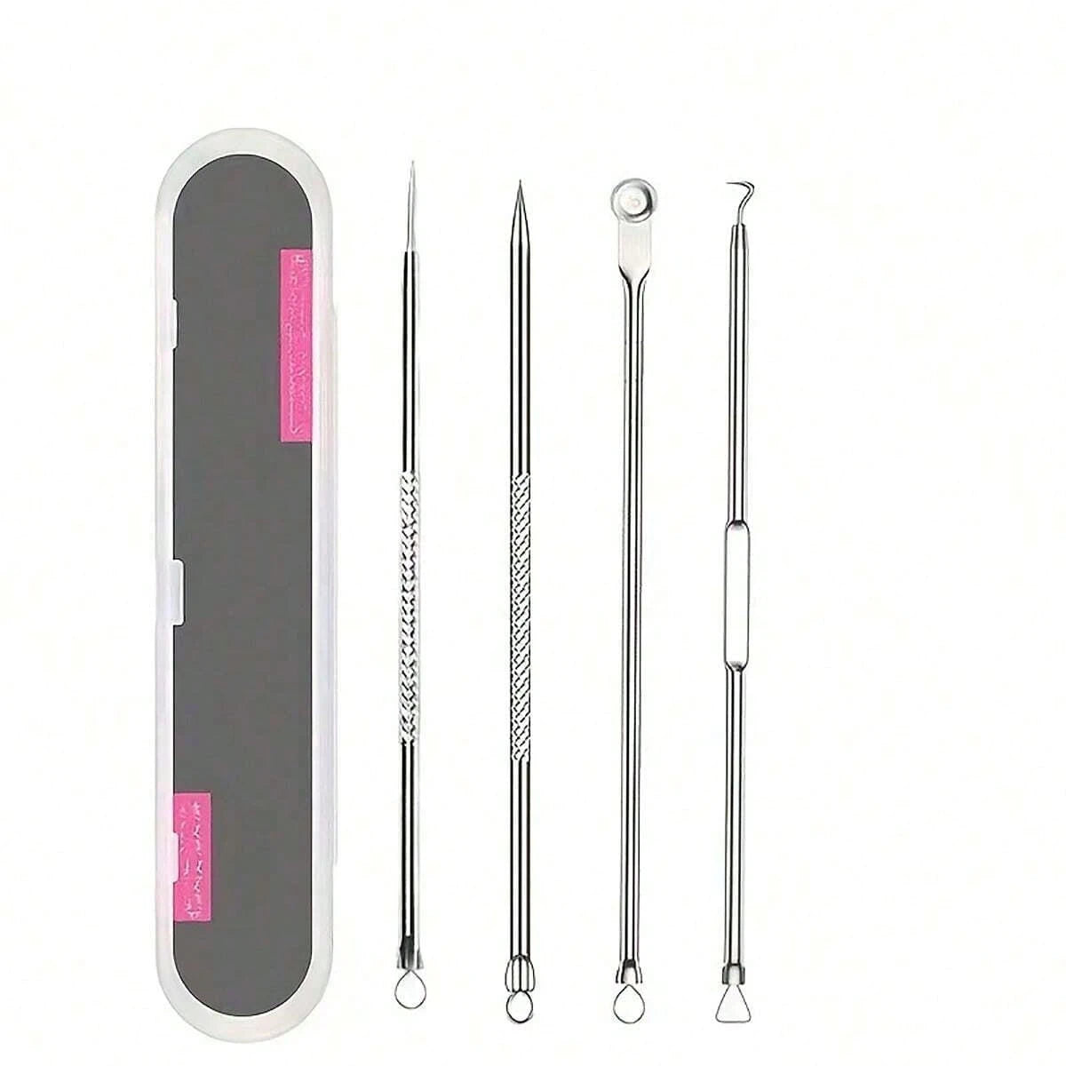 1pc Stainless Steel Blackhead Remover Tool Set- Dual-Head Blackhead Extractor Set- Fragrance-Free Acne Removal Device For Neutral Skin- Acne & Blemish Removal Tool (1 Set) Face Cleansing, Facial Br