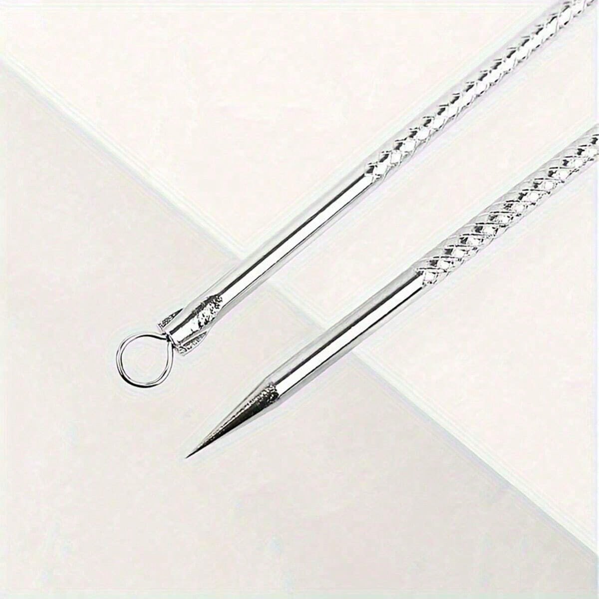 1pc Stainless Steel Blackhead Remover Tool Set- Dual-Head Blackhead Extractor Set- Fragrance-Free Acne Removal Device For Neutral Skin- Acne & Blemish Removal Tool (1 Set) Face Cleansing, Facial Br