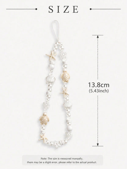 1pc Summer Ocean Creature Vacation Style Beaded Smartphone Lanyard Phone Strap Travel Vacation Accessory Pendant Phone Decoration Phone Accessory Smartphone Wristband Smartphone Crossbody Bag (Due To