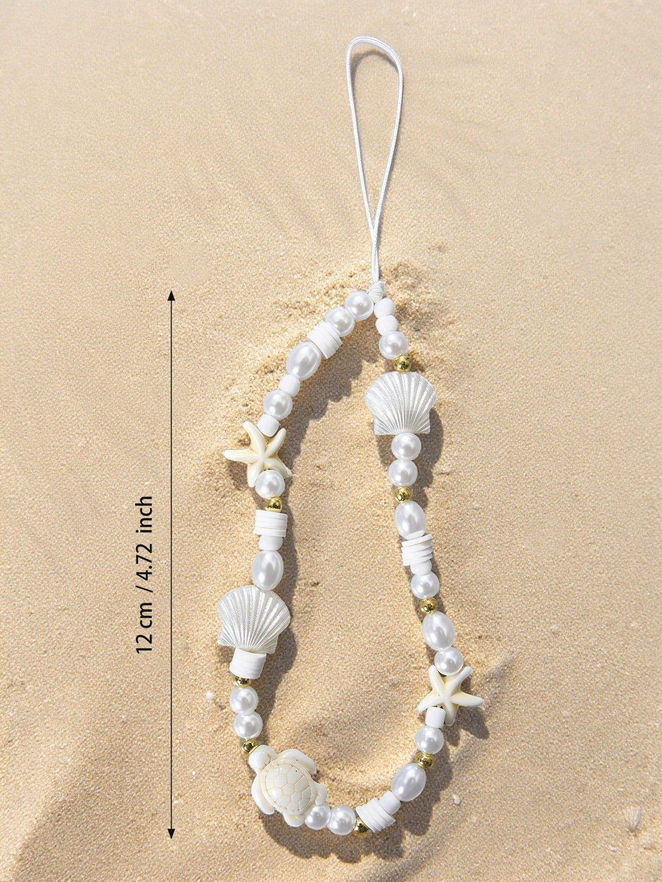1pc Summer Ocean Creature Vacation Style Beaded Smartphone Lanyard Phone Strap Travel Vacation Accessory Pendant Phone Decoration Phone Accessory Smartphone Wristband Smartphone Crossbody Bag (Due To