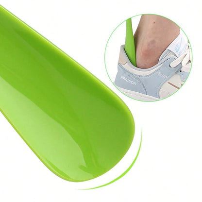 1pc Telescopic Stainless Steel Shoe Horn - Foldable, Comfortable Grip, White/Pink, No Bending Required, Suitable For Elderly, Travel Portable, Fits In Suitcase