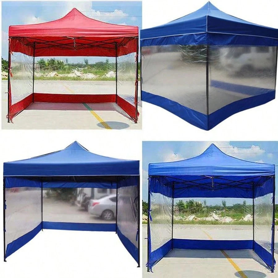 1pc Transparent Cold-Proof Sunshade Canopy, Outdoor 4-Leg Umbrella Fence Tent, Product Only Includes One Piece Of Tent Fabric, Fixed With Ropes On Four Sides, Does Not Include Top And Frame.