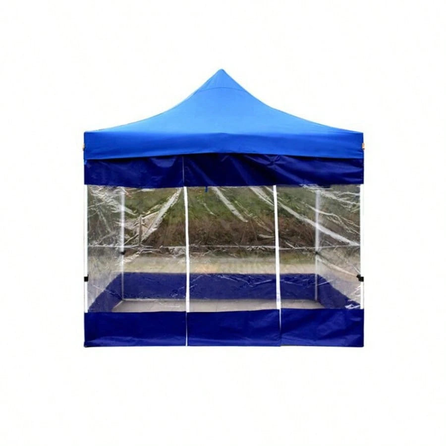 1pc Transparent Cold-Proof Sunshade Canopy, Outdoor 4-Leg Umbrella Fence Tent, Product Only Includes One Piece Of Tent Fabric, Fixed With Ropes On Four Sides, Does Not Include Top And Frame.