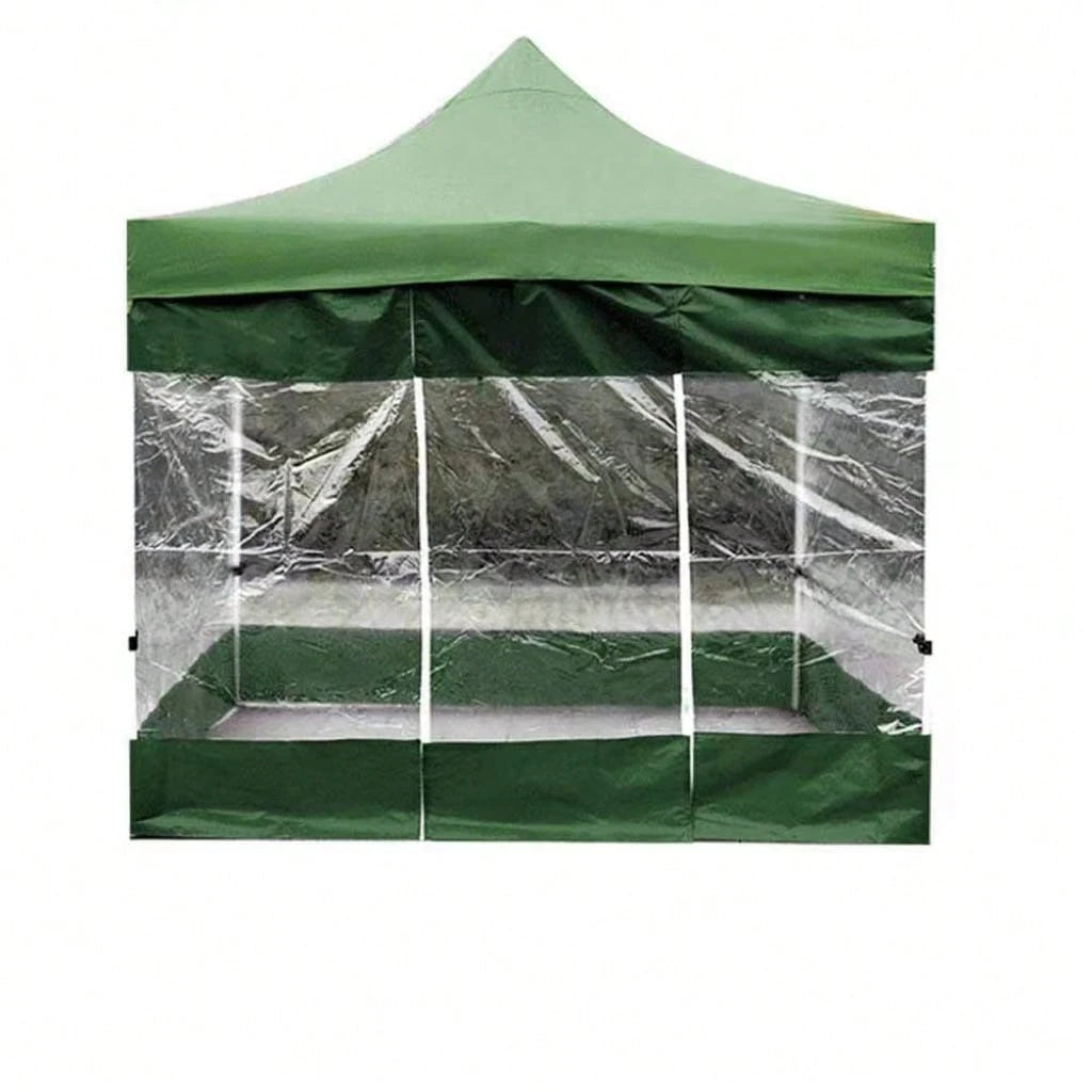 1pc Transparent Cold-Proof Sunshade Canopy, Outdoor 4-Leg Umbrella Fence Tent, Product Only Includes One Piece Of Tent Fabric, Fixed With Ropes On Four Sides, Does Not Include Top And Frame.