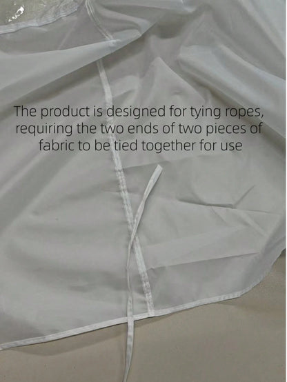 1pc Transparent Cold-Proof Sunshade Canopy, Outdoor 4-Leg Umbrella Fence Tent, Product Only Includes One Piece Of Tent Fabric, Fixed With Ropes On Four Sides, Does Not Include Top And Frame.
